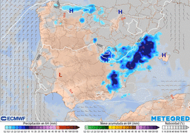 Paso de la dana Alice en las próximas horas, según el modelo ECMWF.