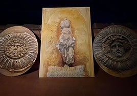 Algunas de las obras pictóricas de Miguel Ángel Bedate.