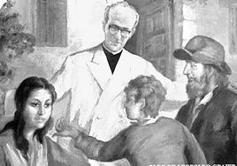 El padre Rafael, en un óleo pintado por Leopoldo Gragera.