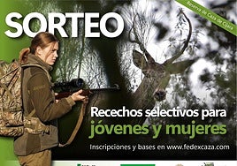 Cartel del sorteo de caza.