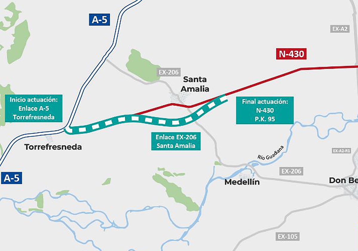 La obra para desdoblar la N-430 entre Torrefresneda y Santa Amalia supera otro trámite