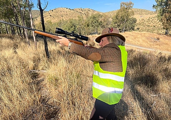 Una de las participantes en la montería de Azuaga.