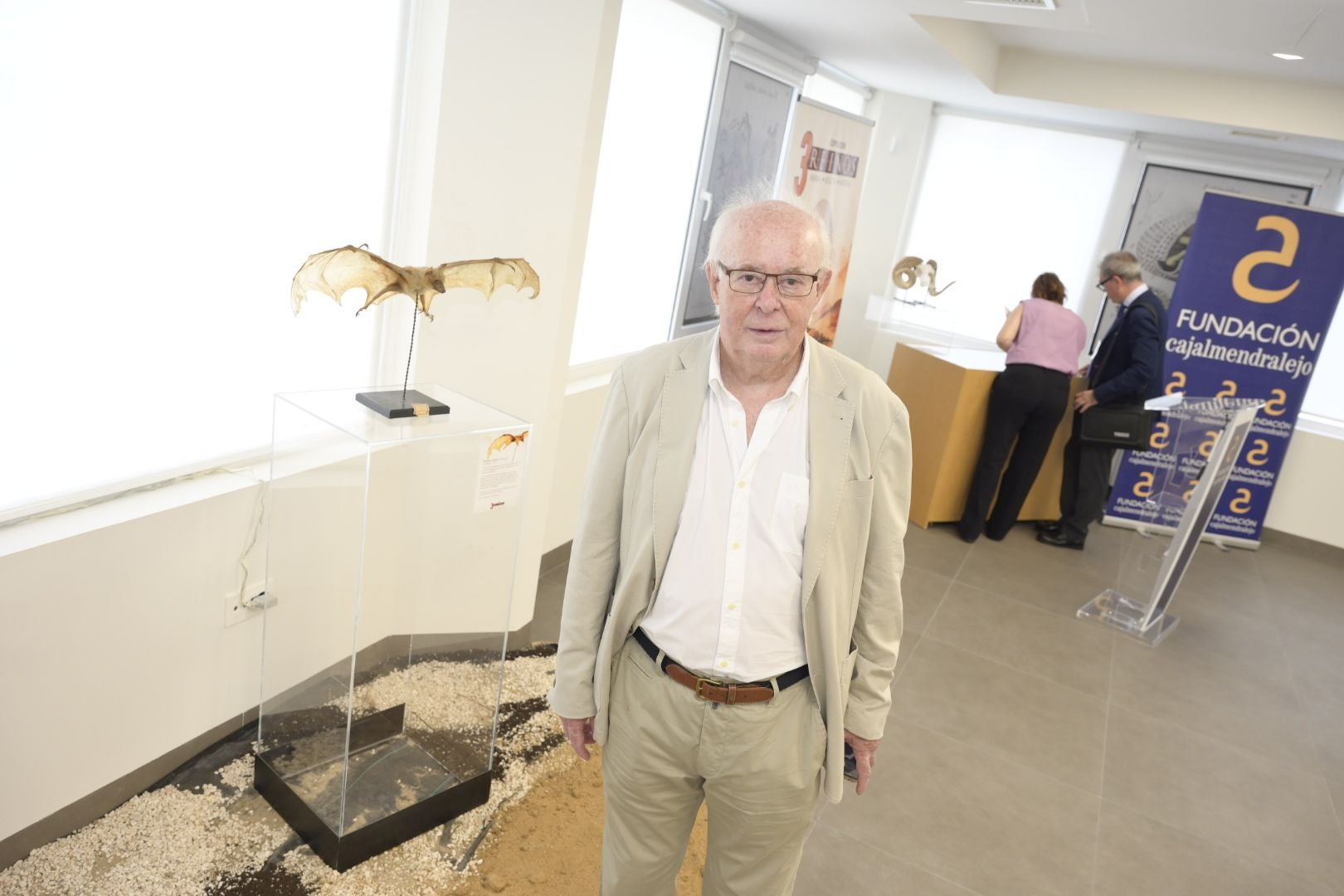 Lorenzo Blanco, presidente de la Fundación para el Museo de la Ciencia y la Tecnología, durante la inauguración de la muestra. 
