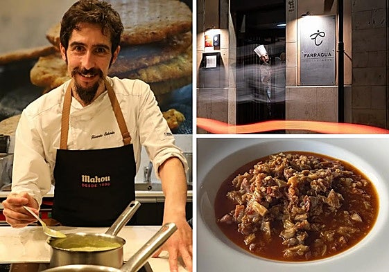 De izquierda a derecha: Ricardo, restaurante Farragua y una imagen de archivo de unos callos