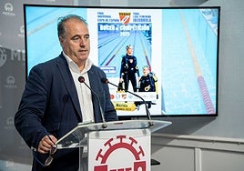 El delegado de Deportes, Antonio Marín, en la presentación de la cita.