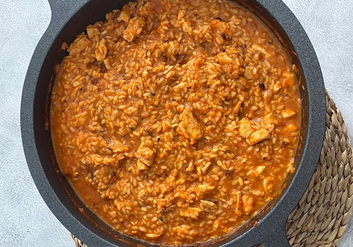 Arroz con pechugas de pollo