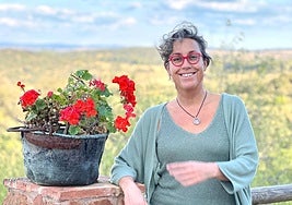 Chus García, en su casa de Fuente del Arco.