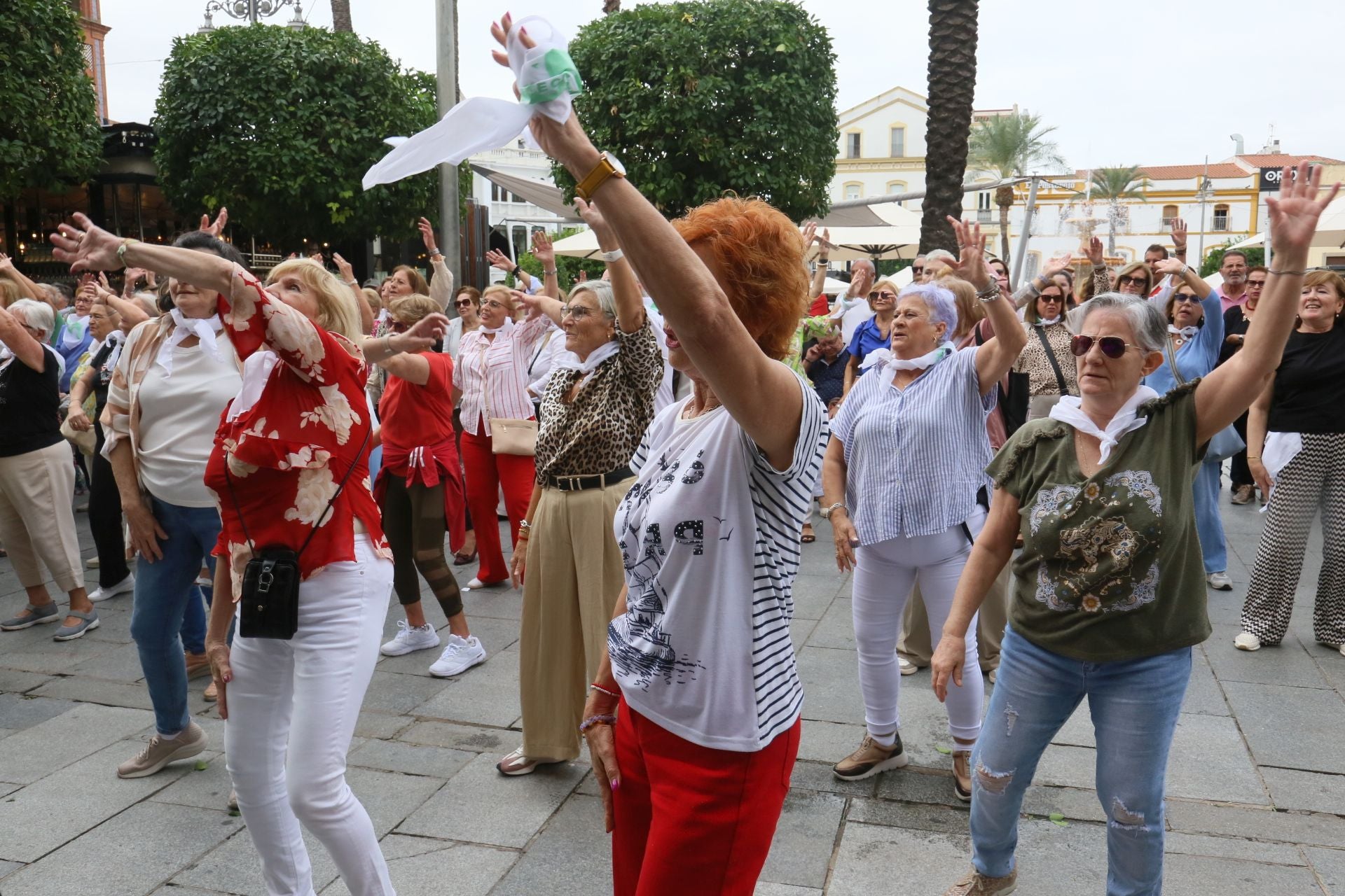 Fotos | Así ha sido el concurrido flashmob que han protagonizado los mayores en Mérida