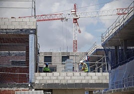 Trabajadores en una obra