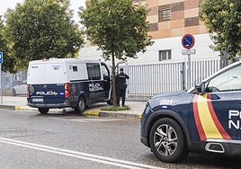 Entrada de los menores a los juzgados de Badajoz.