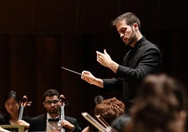 Miguel Calderón, durante una actuación.