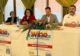 Presentación de Badajoz Wine Experience, este martes.