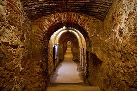 Interior de la galería de fusileros recuperada en el baluarte de San Pedro.