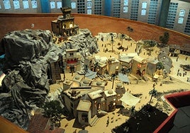 Panorámica del Belén municipal en el centro cultural Alcazaba.