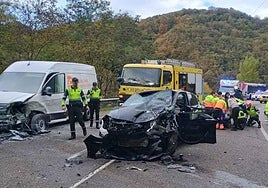 Así quedó el vehículo en el que perdió la vida Agustín Gilete Tapia.