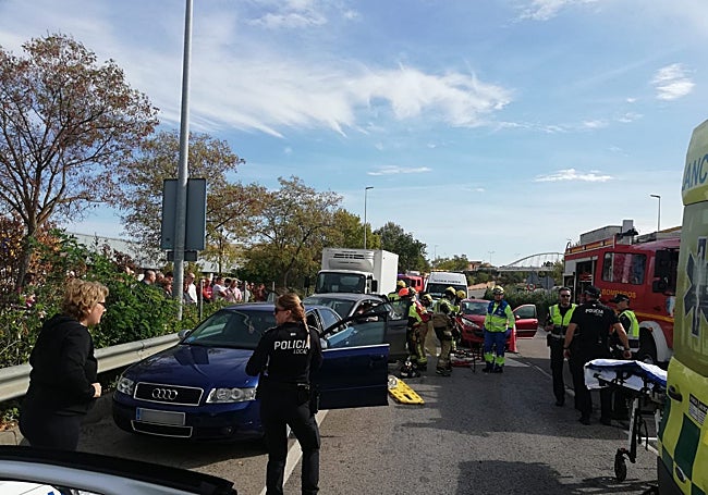 Otra imagen del accidente.