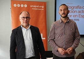 Borja Muñiz,presidente de Anapal, y Jorge Anta, vicepresidente, durante la rueda de prensa celebrada en Madrid
