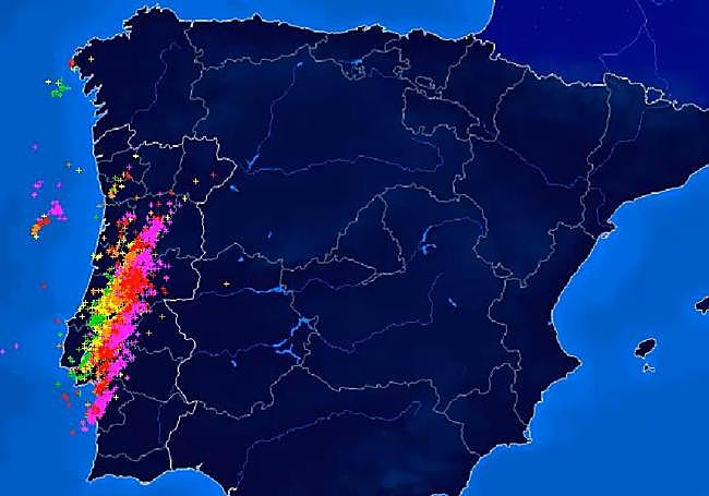 Rayos captados en Portugal.