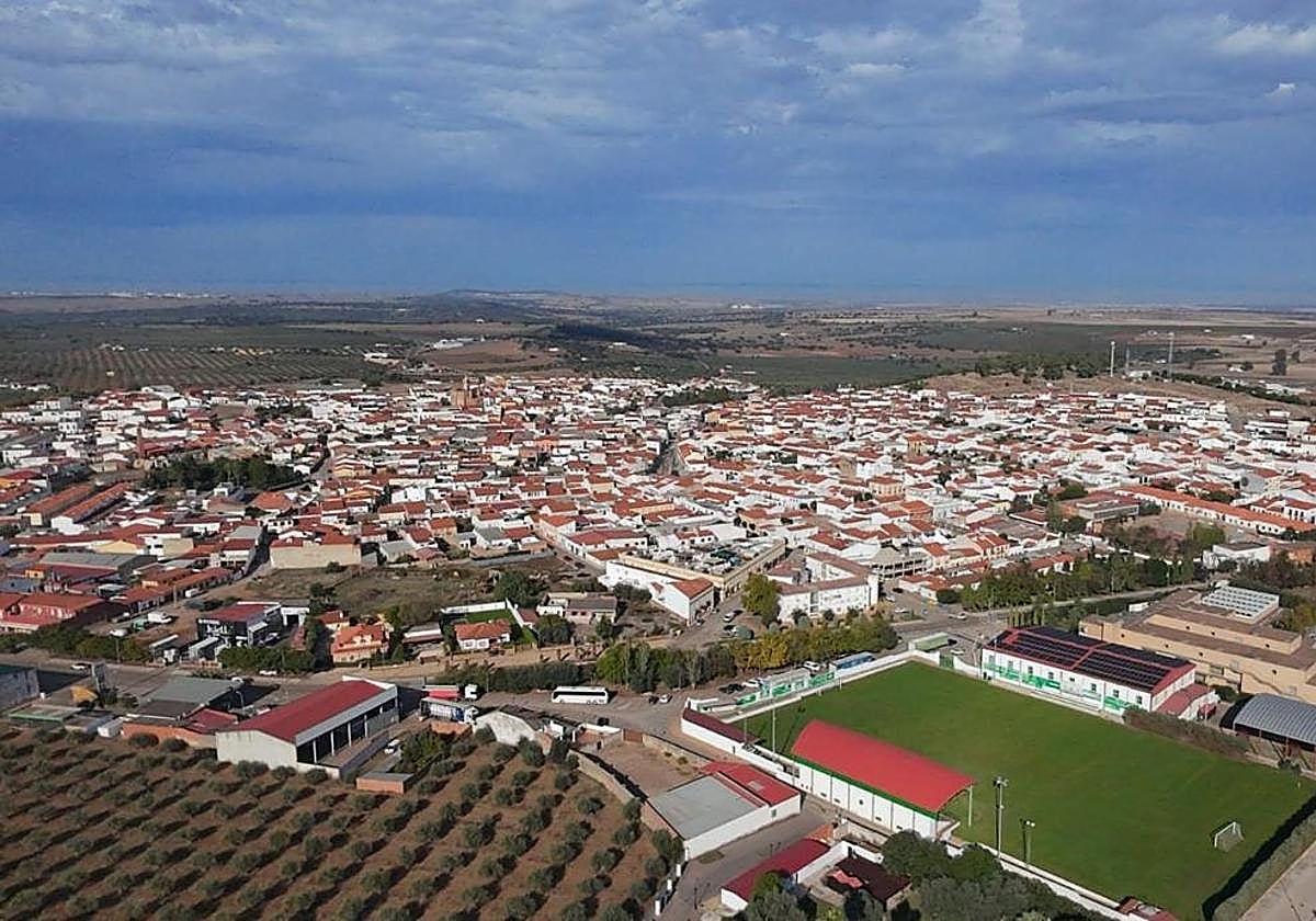 Vista aérea de Valverde de Leganés.