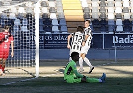 Álex Alegría y Borja Domingo, ante el Diocesano, partido en el que ambos marcaron.