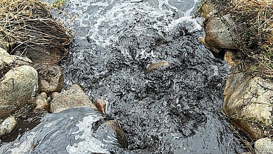 Fotos | Ríos con el agua negra por las cenizas de los incendios