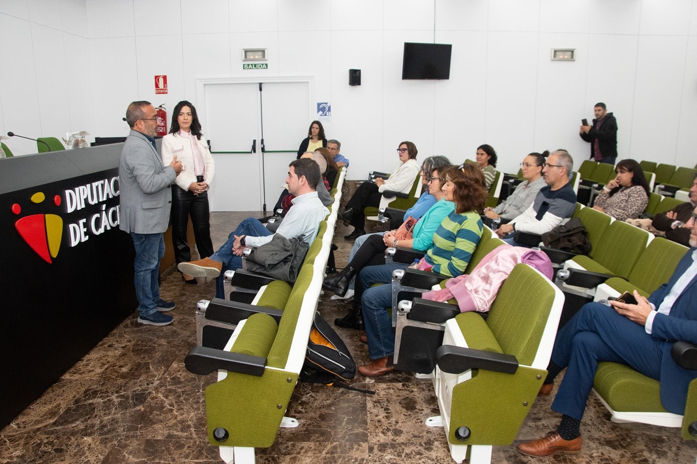 Morales y Gutiérrez en la reunión con las mancomunidades.