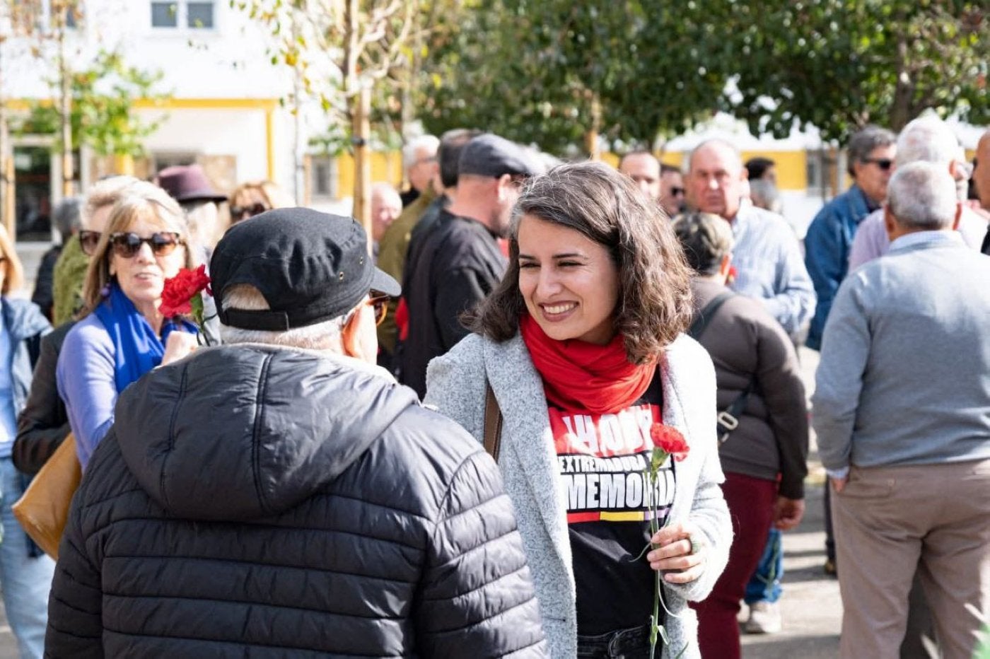 Irene de Miguel, este domingo en Badajoz.