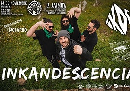 Cartel anunciado del concierto en el espacio cultural La Jaimita.
