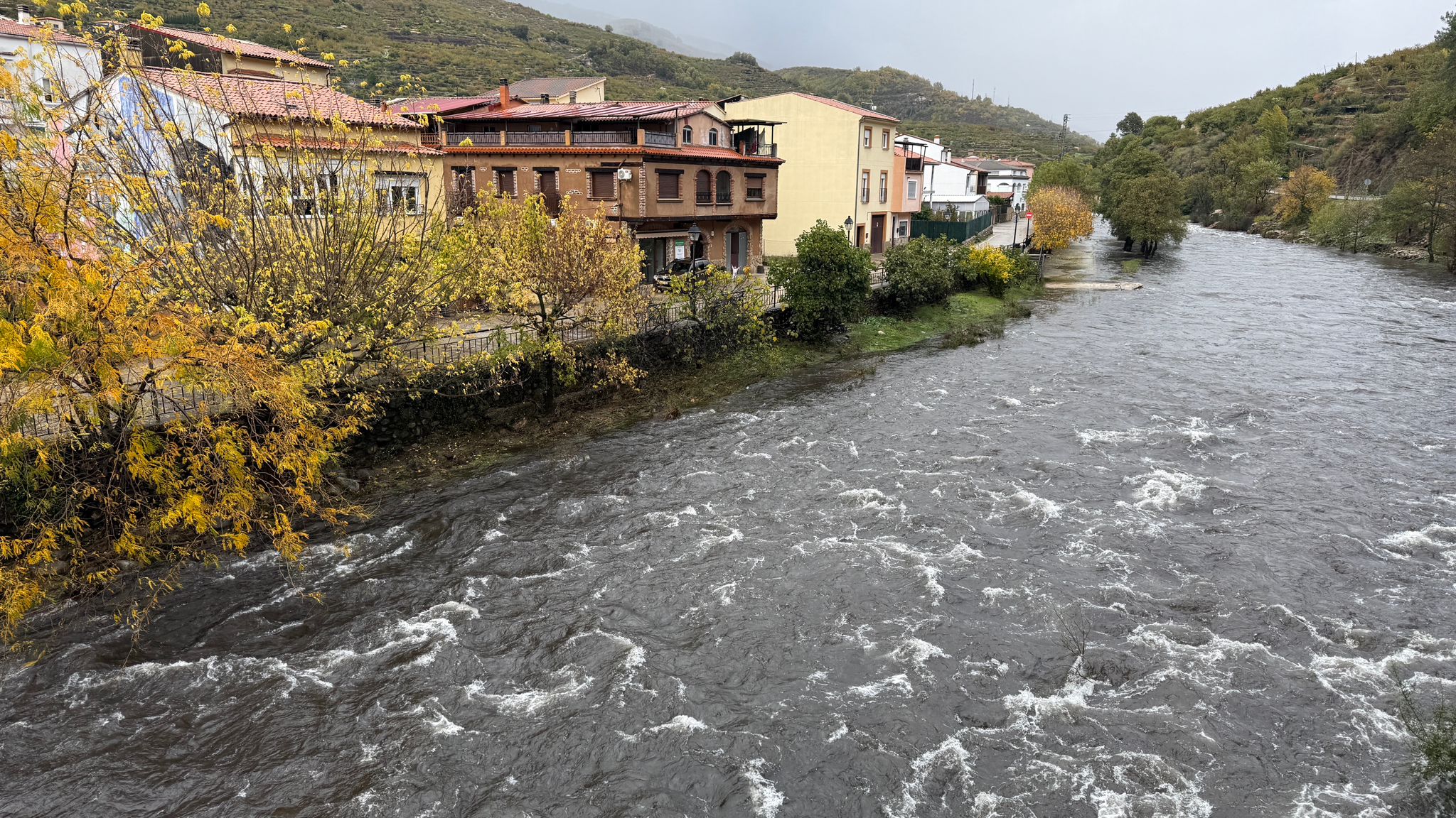Fotos | Crecida del río Jerte a su paso por Navaconcejo
