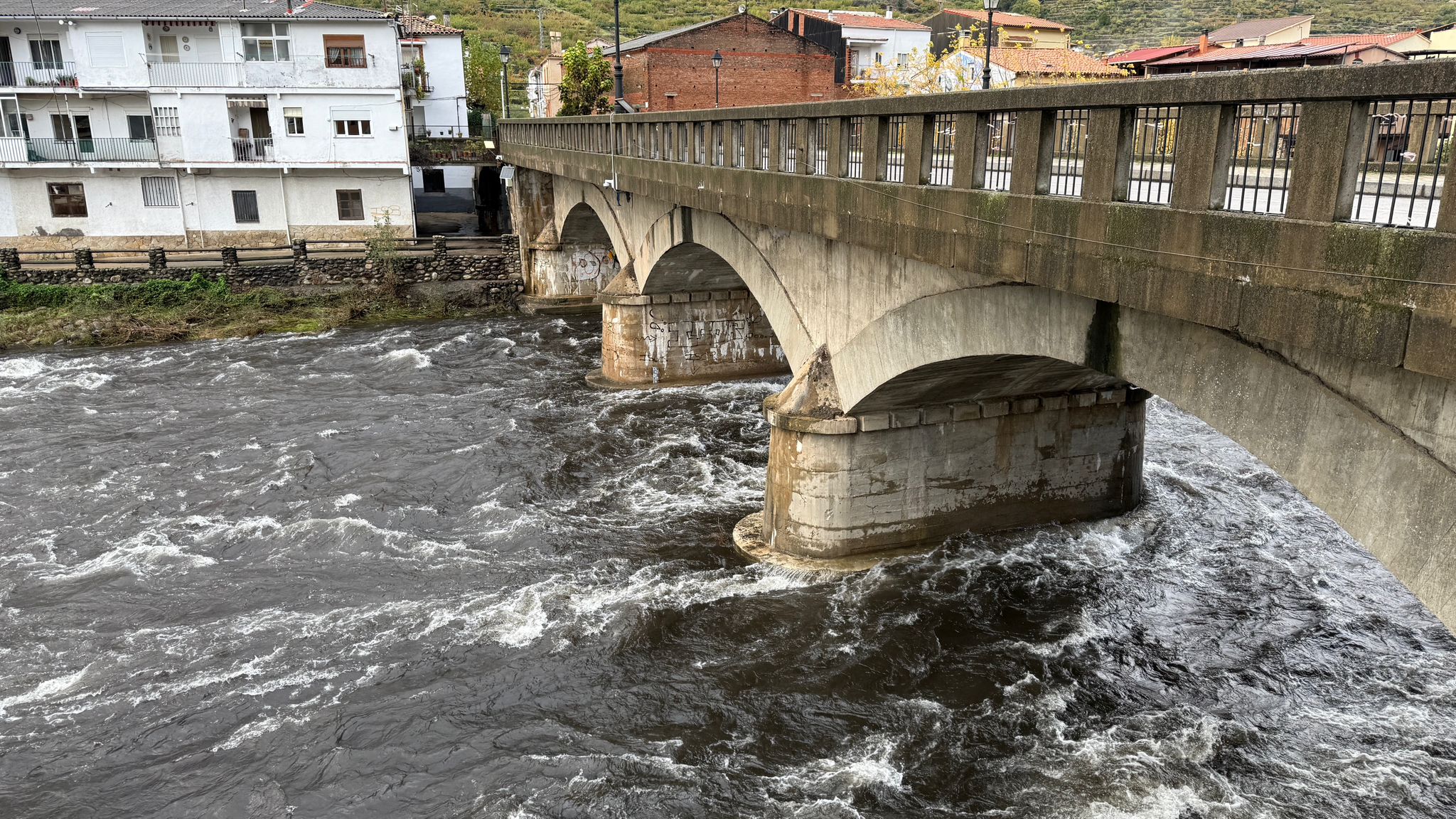 Fotos | Crecida del río Jerte a su paso por Navaconcejo