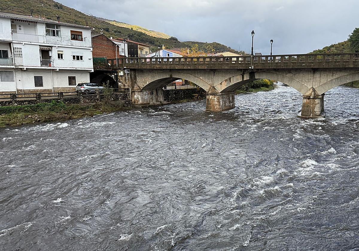 Fotos | Crecida del río Jerte a su paso por Navaconcejo