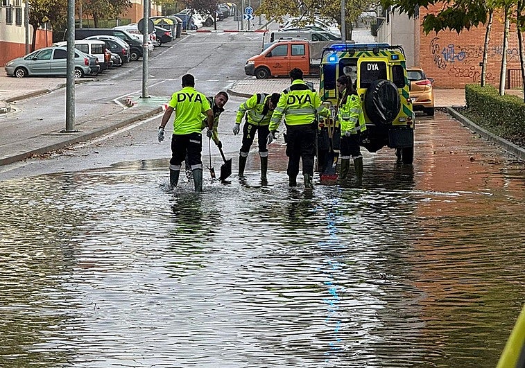 Las lluvias de este sábado vuelven a provocar inundaciones en Cáceres