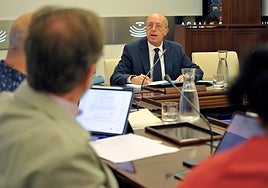 Domingo Expósito, durante una comparecencia en la Asamblea.