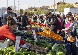 Mercado franco en Vegas del Mocho este mes de noviembre.