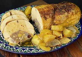 Receta navideña de pollo relleno