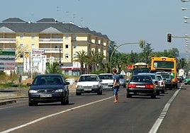 La avenida de Elvas donde se instalará el radar de tramo.