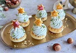 Entrante navideño de hojaldre y queso