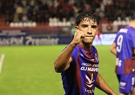 Usama, en el partido de Copa del Rey ante Las Palmas.
