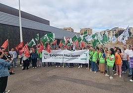 Concentración de protesta de enfermeras del Sepad el pasado 24 de octubr