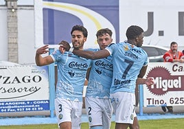 Alegría celeste tras el tanto anotado por Jacobo.