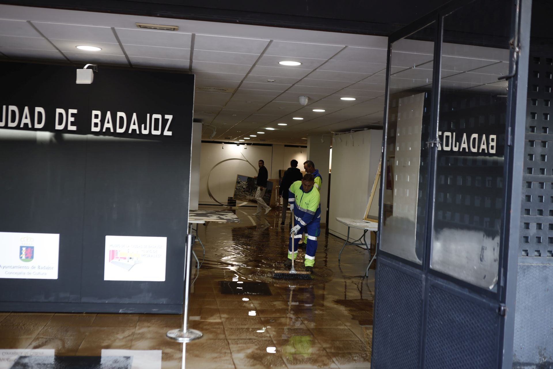 La inundación del Museo Luis de Morales de Badajoz, en imágenes