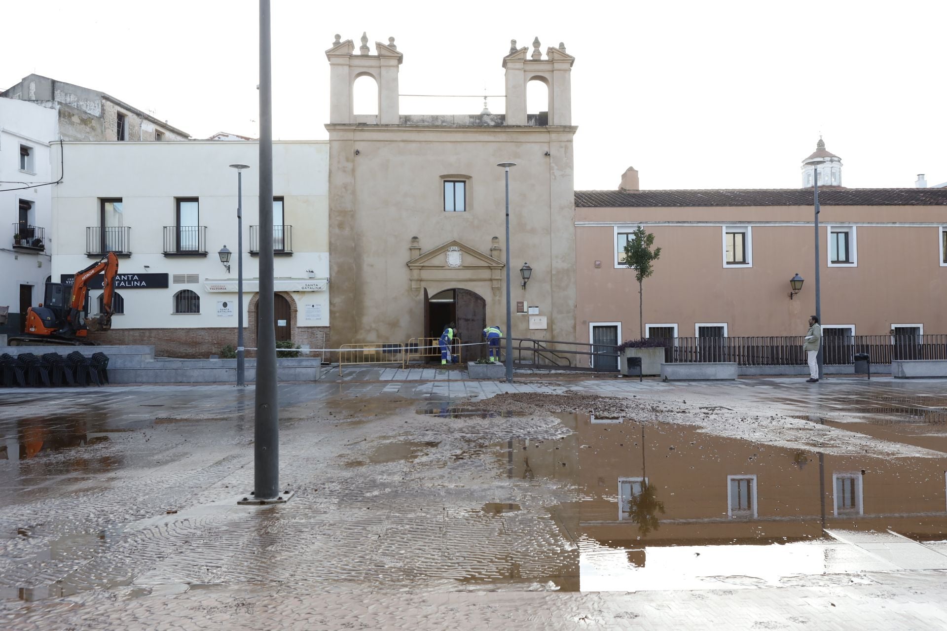La inundación del Museo Luis de Morales de Badajoz, en imágenes