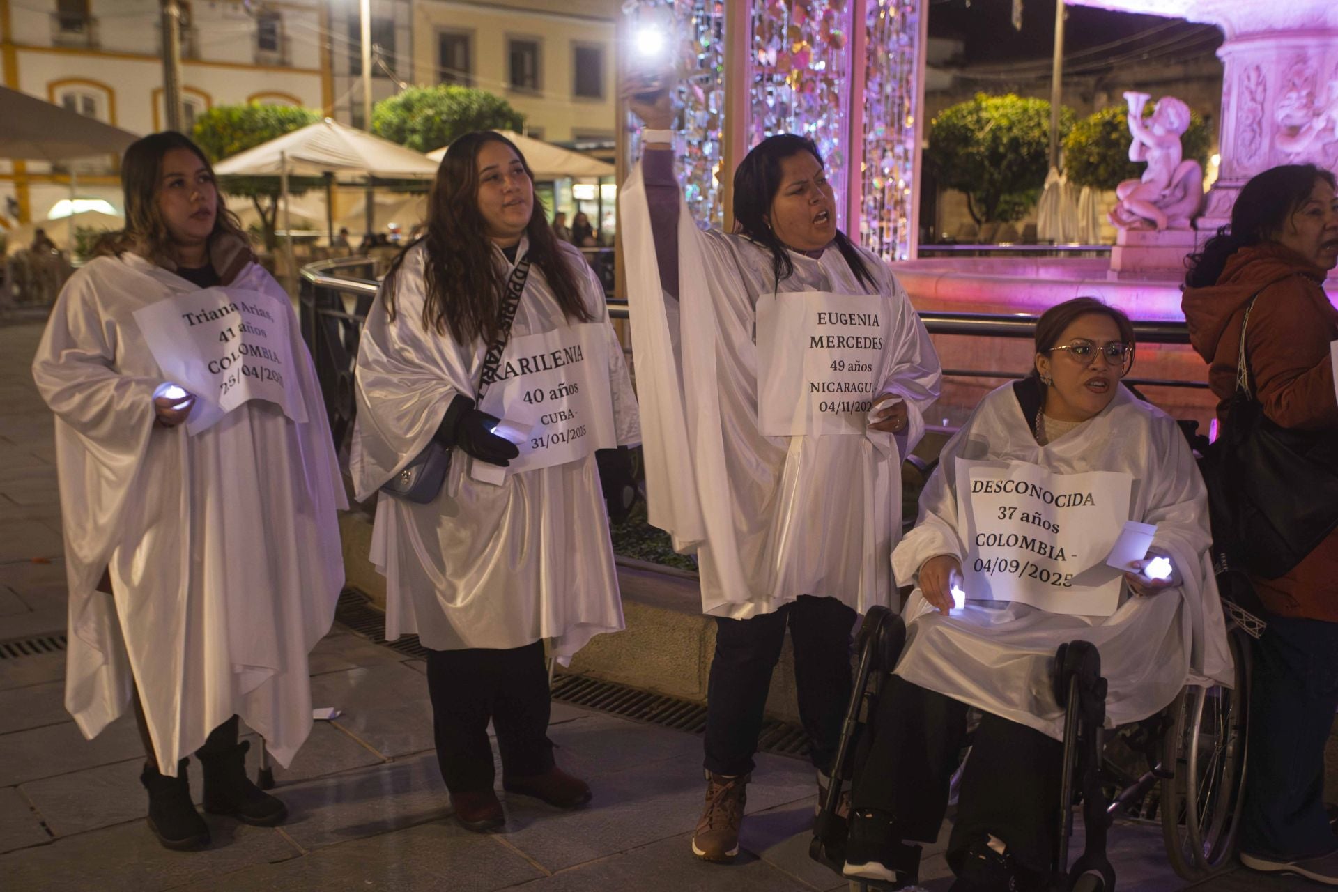 Manifestación celebrada en Mérida con motivo del 25-N.