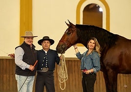 Camino Limia, con Senador, el caballo que ha participado en la Sicab.