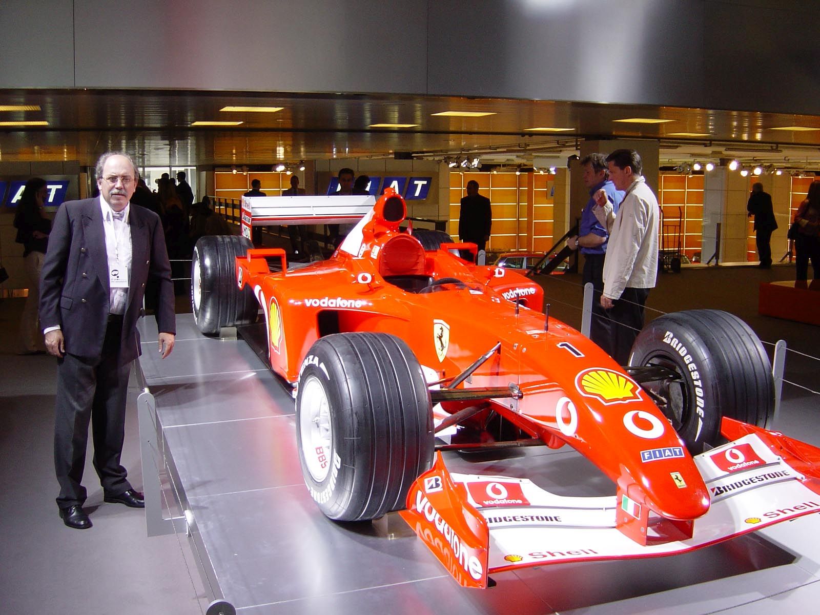 Con el Ferrari de Schumacher