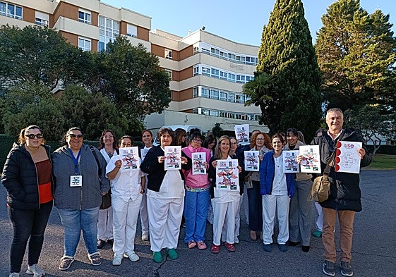 Paro de TCAE esta mañana en la residencia Asistida de Cáceres.
