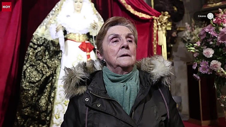 La Virgen de la Esperanza de Cáceres regresa al culto tras su restauración