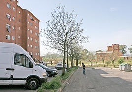 Imagen de archivo de la calle Ródano de la barriada de Aldea Moret en Cáceres.