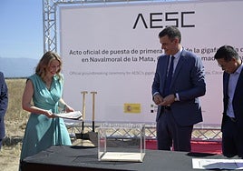 Acto de colocación de la primera piedra del proyecto en julio de 2024.