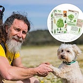 El extremeño Juan Frutos y su perrito Migas presentan un proyecto para los amantes de la naturaleza
